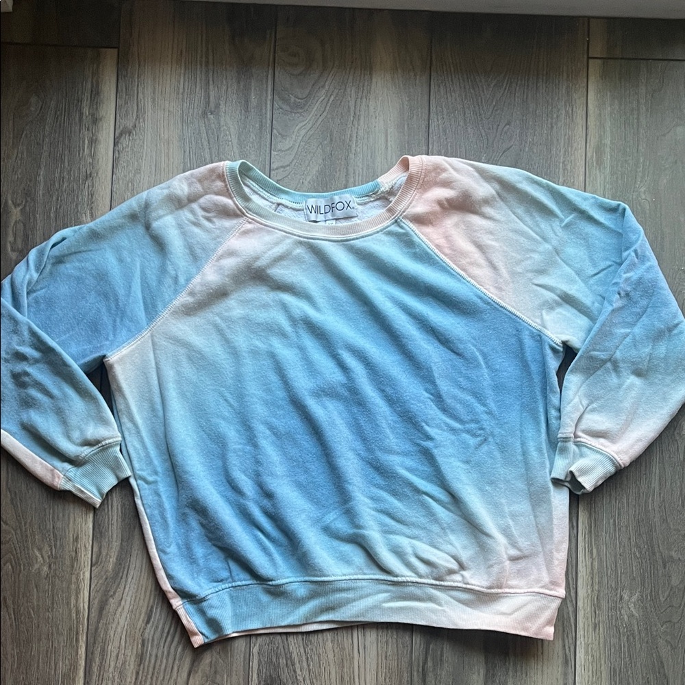 Wildfox Blue and Pink Ombre Sweatshirt